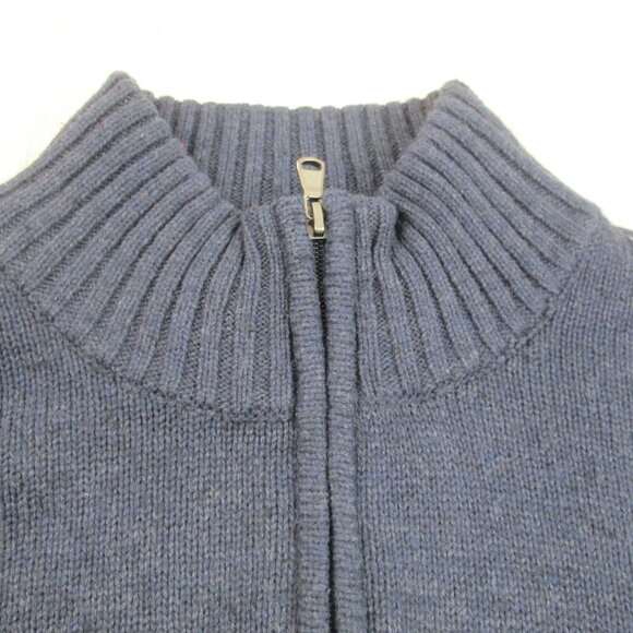 Sonoma Goods for Life Supersoft Sweater Men 2XL Blue Knit Ribbed Hem Quarter Zip - Picture 3 of 11